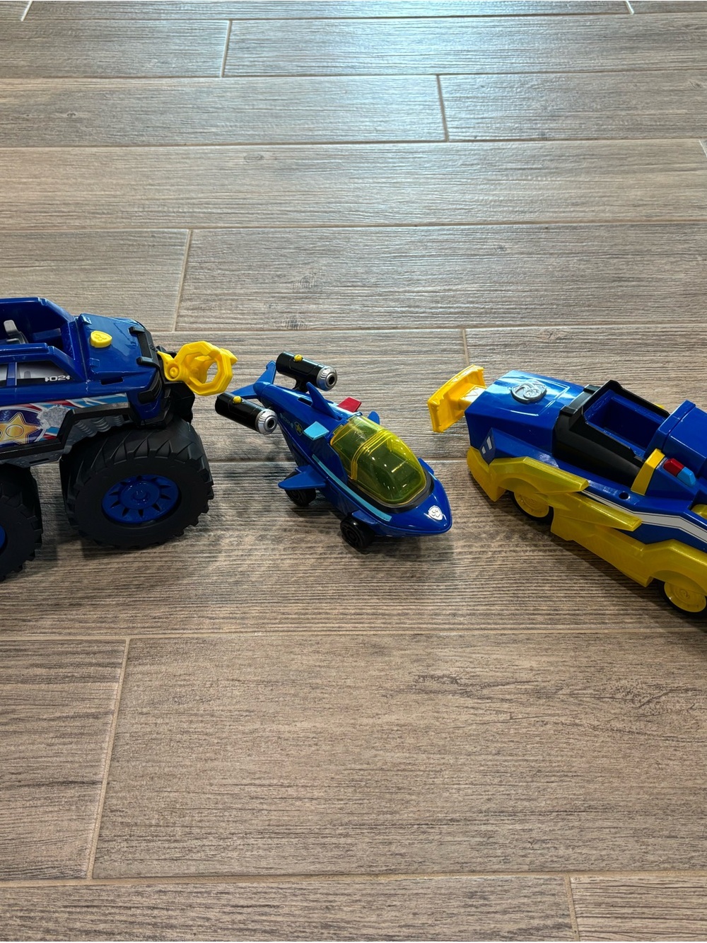 Paw Patrol Blue and Yellow Rescue Vehicle Trio